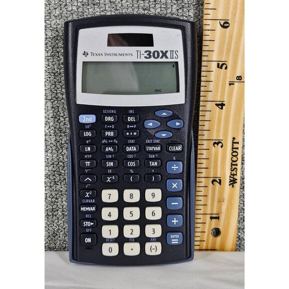 TEXAS INSTRUMENT BLUE / BLACK TI-30X IIS SCIENTIFIC MATH CALCULATOR - Picture 5 of 5